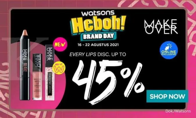 Promo Watsons HEBOH Brand Day Edisi Make Over