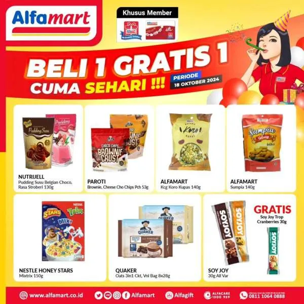 Promo Alfamart Beli 1 Gratis 1 Periode 18 Oktober 2024