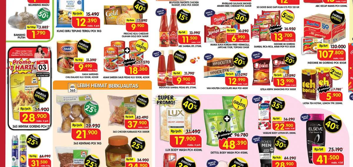 Harga Promo JSM Superindo Hari Ini 3 Desember 2022, Diskon Besar di Akhir Pekan