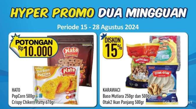 Promo Hypermart Dua Mingguan sampai 28 Agustus 2024, Frozen Food Diskon Rp 10.000