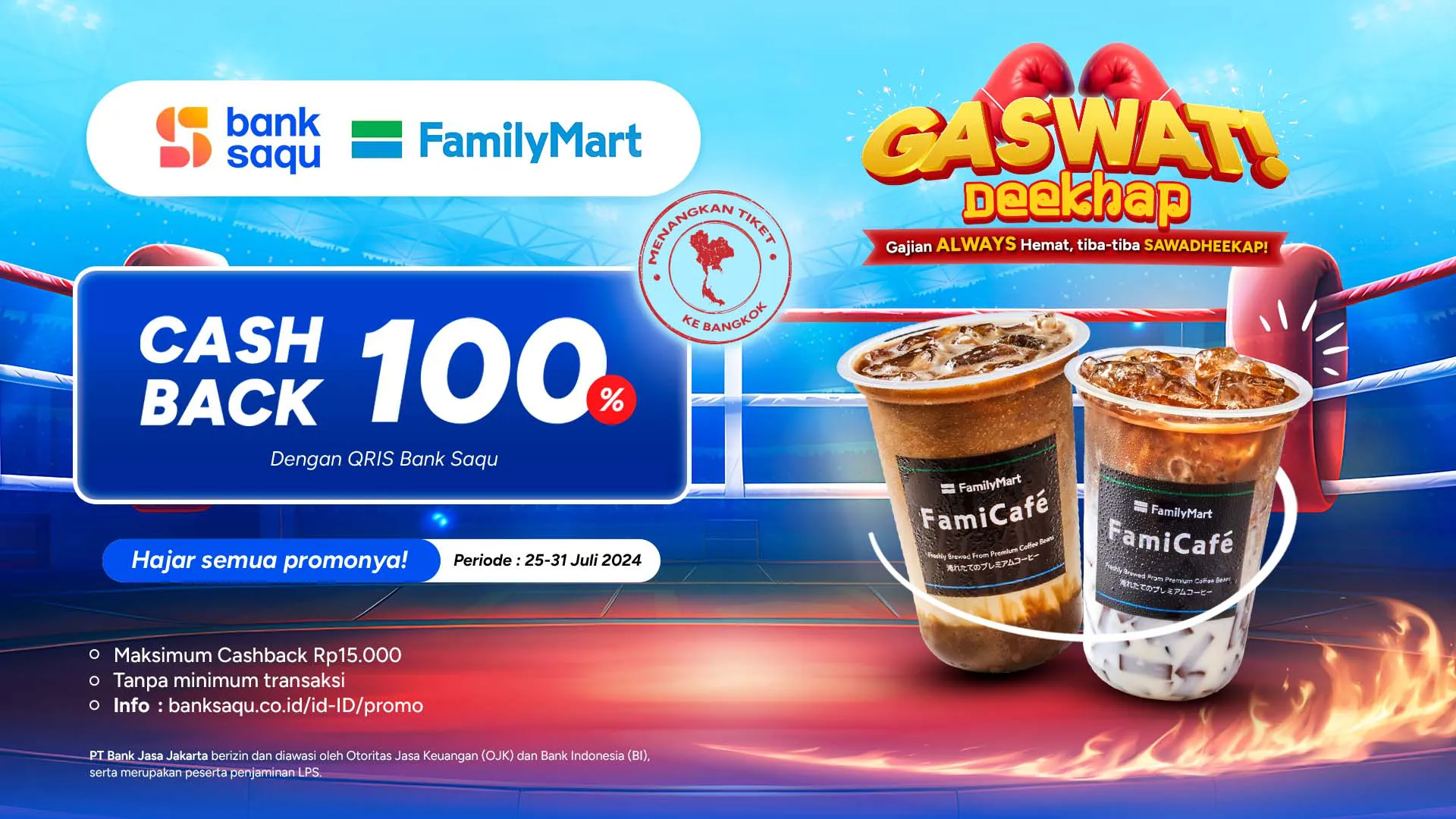 Promo Gaswat Cashback 100% di Family Mart