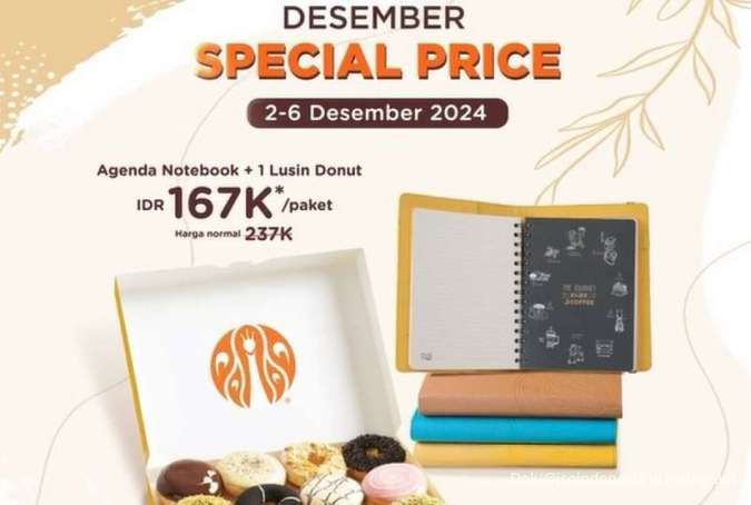 Promo J.CO Terbaru 2-6 Desember 2024, 1 Lusin Donut dan Agenda Notebook Harga Spesial