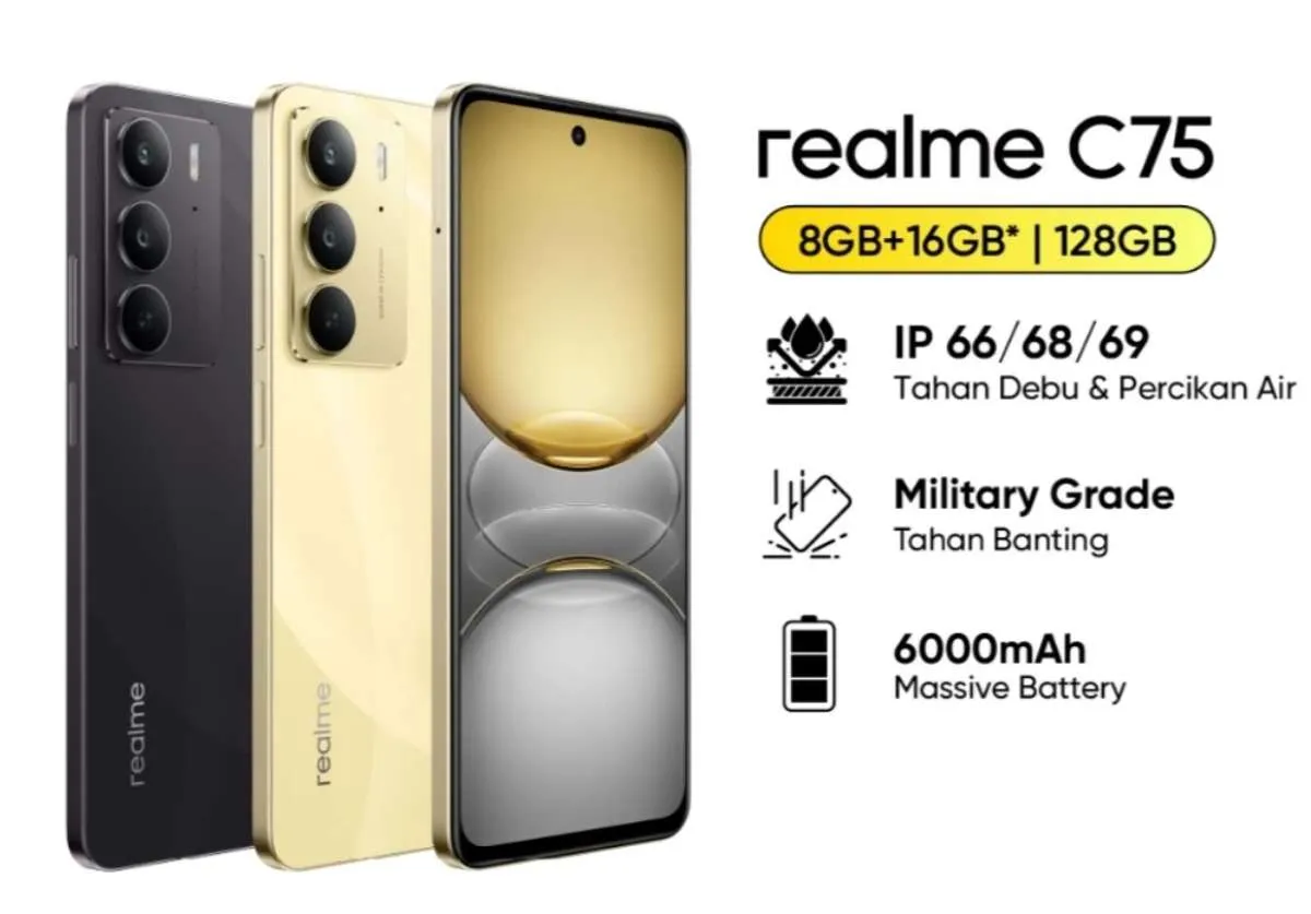 Realme C75: Spesifikasi & Daftar Harga di Februari 2025