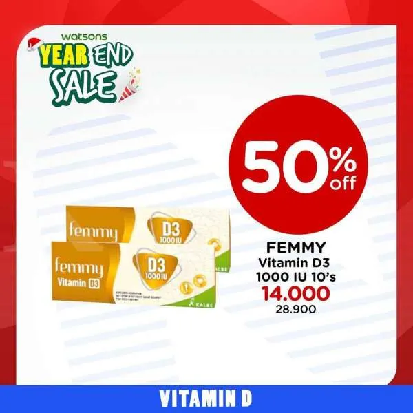 Promo Watsons Year End Sale Edisi Vitamin 23 Desember 2021-2 Januari 2022