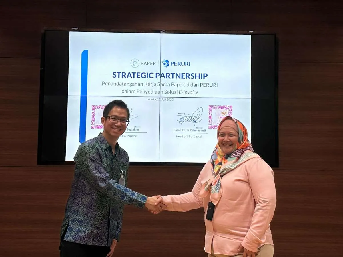 Peruri & Paper.id Berkolaborasi Optimalkan Efisiensi Bisnis dengan Solusi E-Invoice