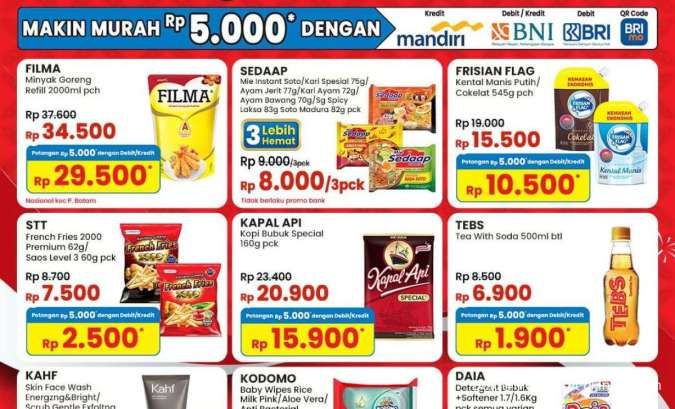 Promo Indomaret Weekend Hari Ini, Filma Lebih Murah dan Mie Sedaap Beli 3 Lebih Hemat