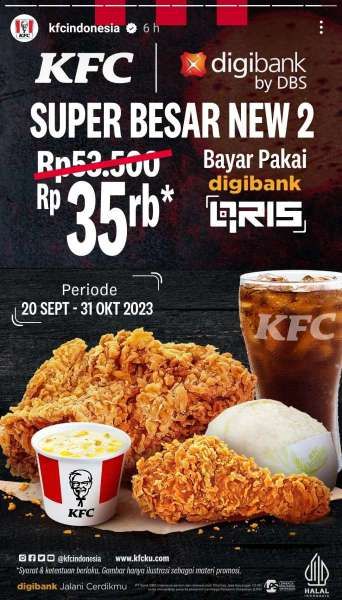 Promo KFC dengan QRIS Digibank di Bulan Oktober 2023