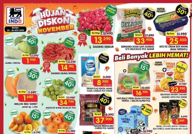 Promo Superindo Weekday 3-6 November 2025, Sosis & Es Krim Diskon Sampai 50%