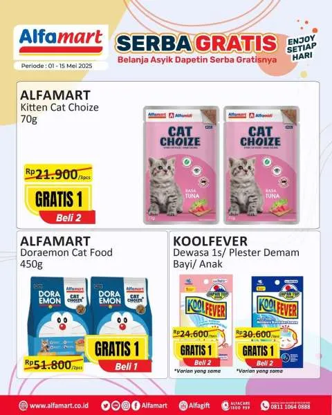 Promo Alfamart Serba Gratis Periode 1-15 Mei 2025