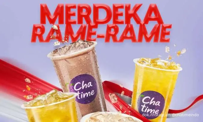 Promo Chatime Merdeka Rame-Rame sampai 31 Agustus 2025, 10 Chatime Cuma Rp 200.000