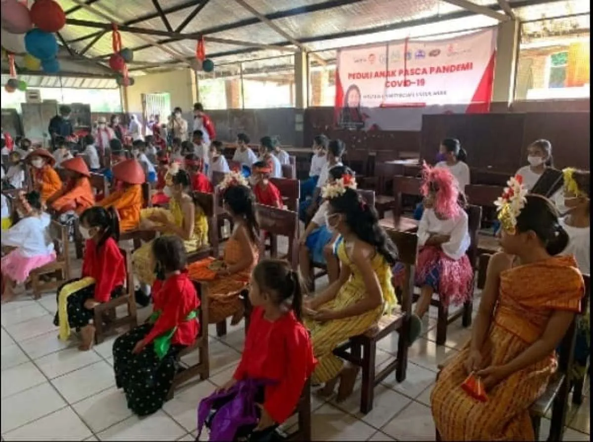 Kemen PPPA dan APPNIA Gelar Nobar HAN 2022 di Sekolah Darurat Kartini Ibu Kembar