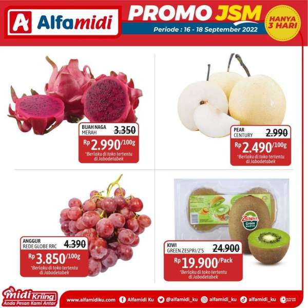 Katalog Promo JSM Alfamidi Periode 16-18 September 2022, Cek di Sini!