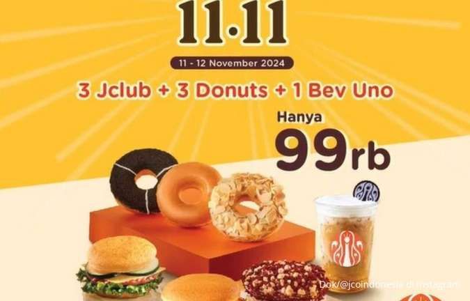 Promo 11.11 di J.CO Berakhir Hari Ini 12 November 2024, Combo Deals Harga Spesial