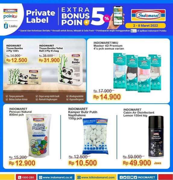 Promo Indomaret Super Hemat Mingguan Terbaru di 2-8 Maret 2022