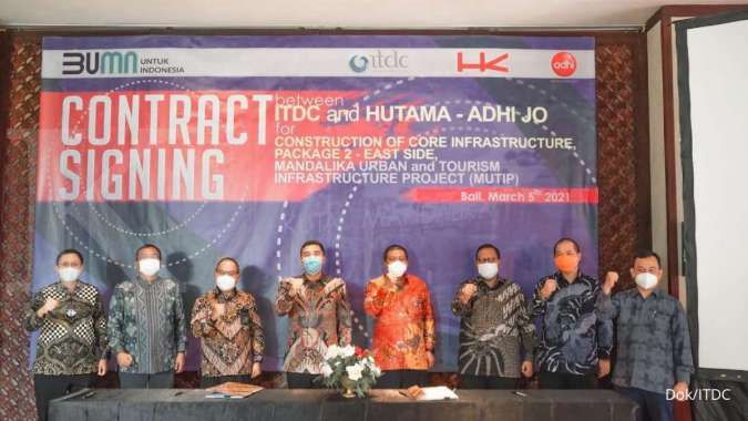 ITDC Tandatangani Kontrak Paket Pembangunan Infrastruktur Dasar Area Timur KEK Mandalika