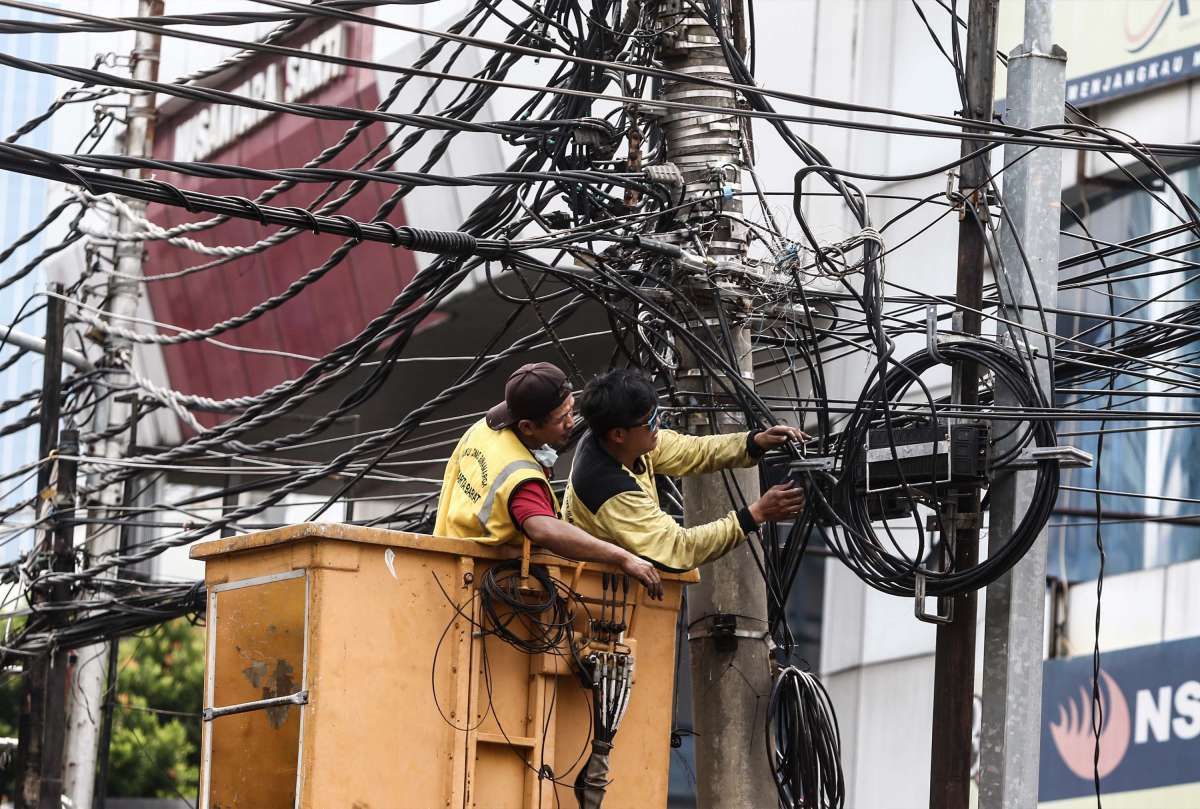 Upaya Penataan Kabel Semrawut di Jakarta
