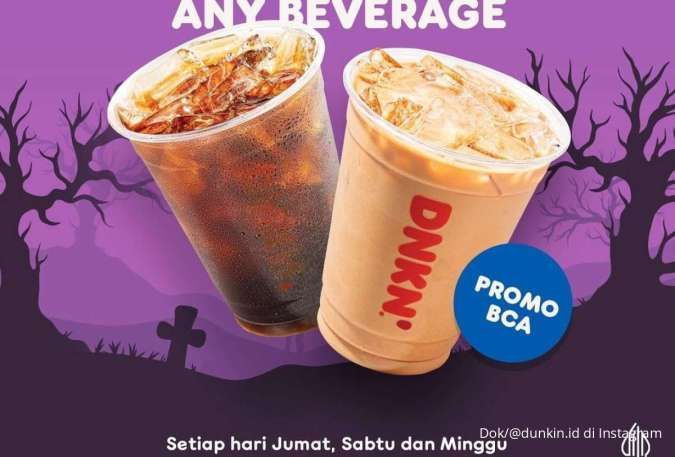 Promo Dunkin x BCA Pay 1 For 2 Spesial Minuman Weekend, Berlaku Setiap Jumat-Minggu