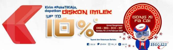 Sambut Hari Raya Imlek Bersama TIKI, Nikmati Diskon hingga 10 Persen untuk Kiriman Dalam dan Luar Negeri
