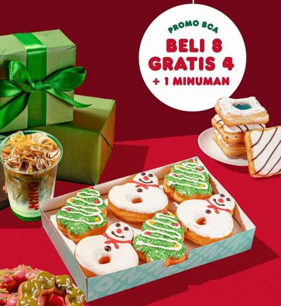 Promo BCA x Dunkin Desember 2022, Tiap Kamis Beli 8 Gratis 4 Donut dan 1 Minuman