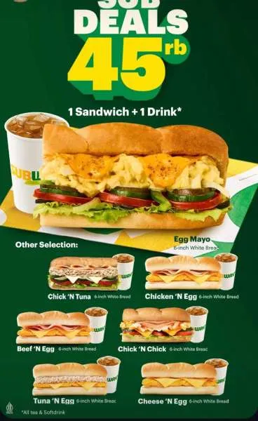 Promo Subway Sub Deals Agustus