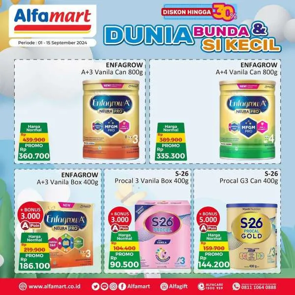 Promo Alfamart Dunia Bunda & Si Kecil Periode 1-15 September 2024