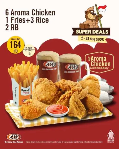 Promo A&W Sharing Meal 6 Aroma Chicken