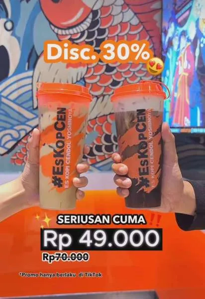 Promo Yoshinoya Eskopcen dengan Voucher TikTok