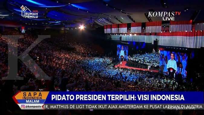 Dua pesan untuk oposisi dalam pidato Visi Indonesia Jokowi
