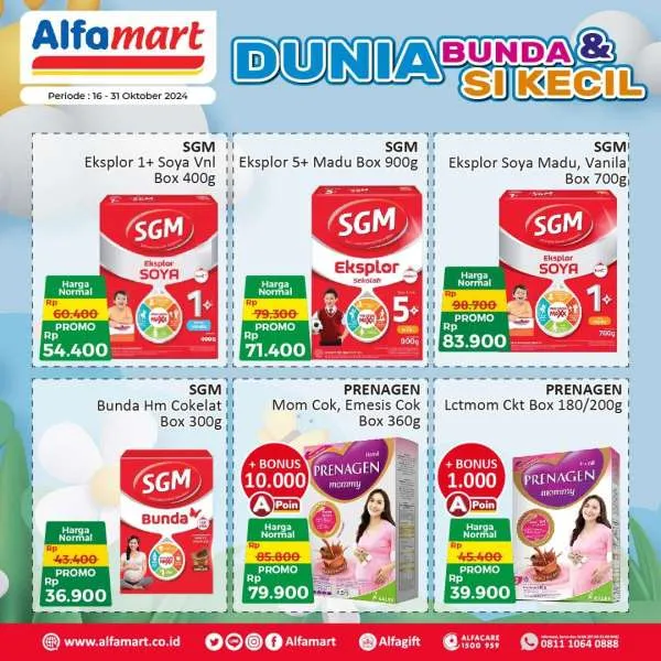 Promo Alfamart Dunia Bunda & Si Kecil Periode 16-31 Oktober 2024