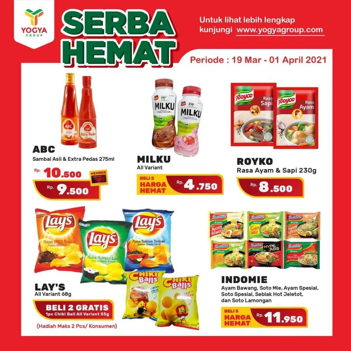 Cek promo Yogya Supermarket hari ini 25 Maret 2021, diskonan produk kebutuhan harian!