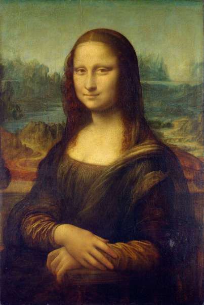 Foto Lukisan Mona Lisa karya Leonardo Da Vinci yang tersimpan di Museum Louvre Prancis 