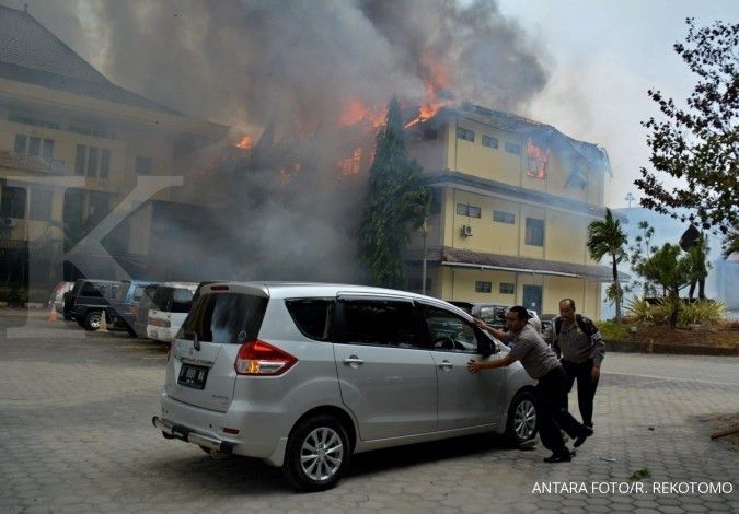 Kebakaran di Mapolda Jateng diduga korslet listrik