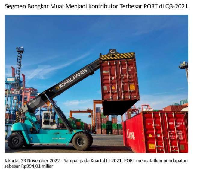 Nusantara Pelabuhan (PORT) optimistis bisa mempertahankan kinerjanya, ini alasannya