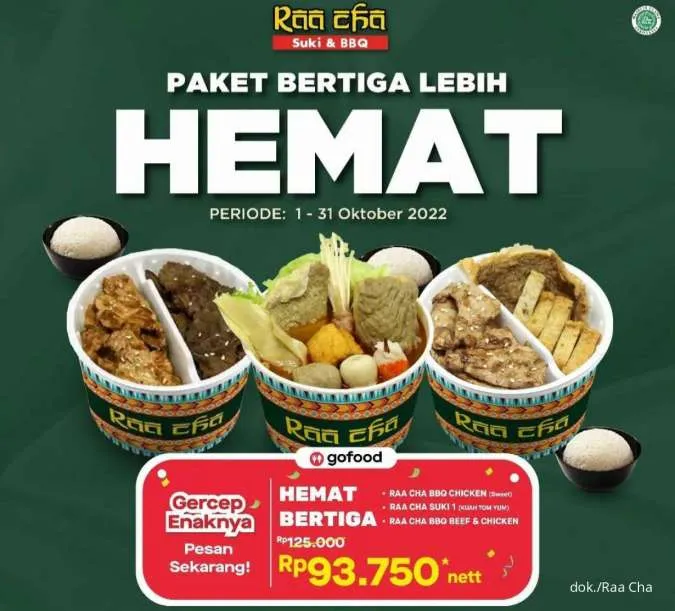 Promo Raa Cha Paket Hemat bertiga 