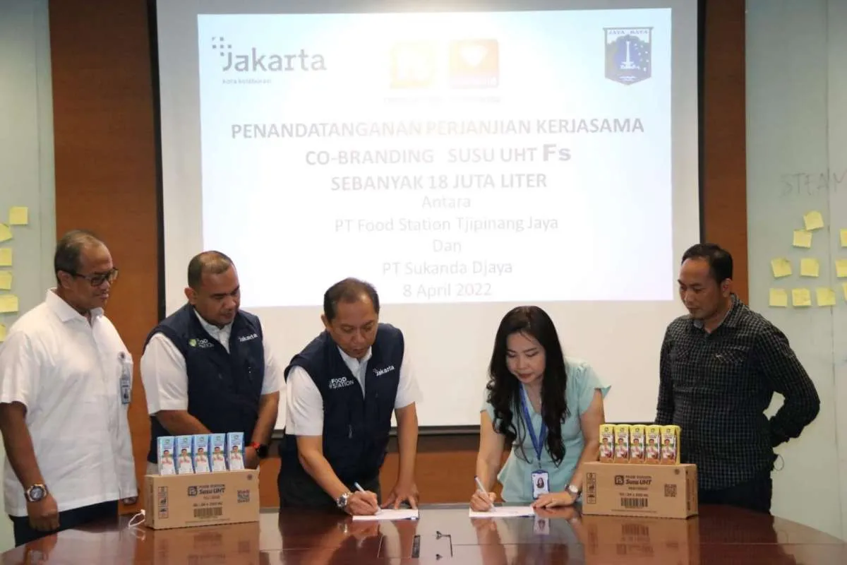 Food Station Jalin Kemitraan Produksi Susu UHT dengan Sukanda Djaya