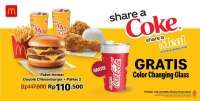 Promo McD Share a Coke Share a Meal 1-20 Juli, Paket Hemat Free Color Changing Glass