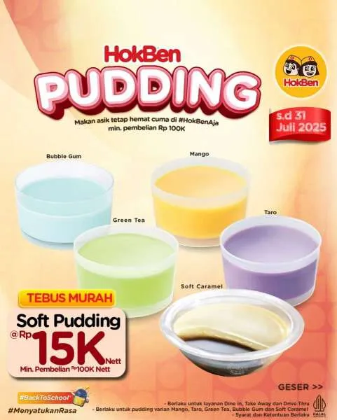 Promo HokBen Tebus Murah Soft Pudding