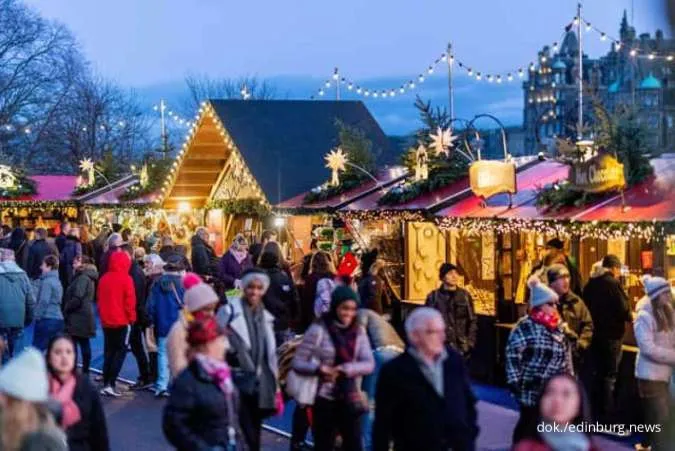 Pasar Edinburg: destinasi wisata terbaik di dunia untuk merayakan Natal 