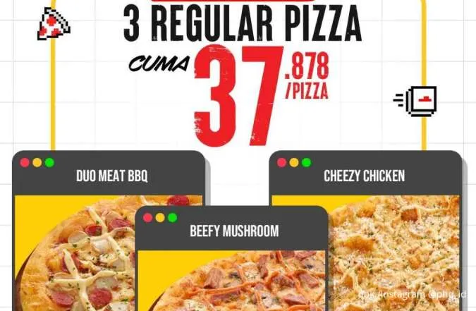 Promo Payday PHD Hari Terakhir, 3 Regular Pizza Favorit Cuma Rp 37.000-an Per Pizza