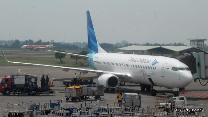 Garuda terbang lagi ke bandara Supadio