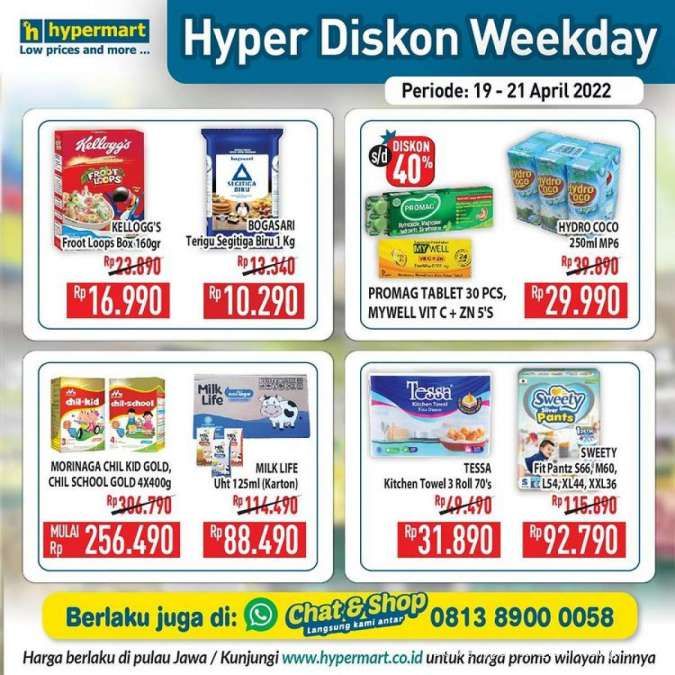 Promo Hypermart 19-21 April 2022, Hyper Diskon Weekday Terbaru