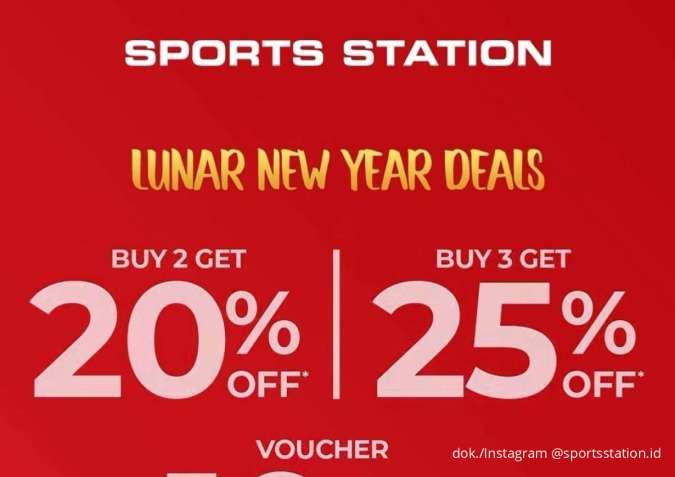 Promo Sport Station Kejutan Imlek: Diskon hingga 40% & Voucher Tambahan
