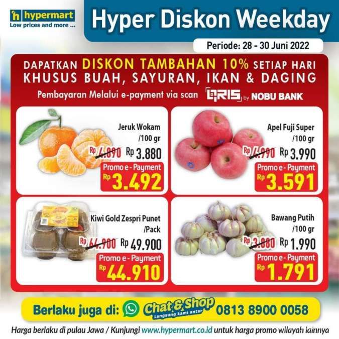 Promo Hypermart Hyper Diskon Weekday Terbaru 28-30 Juni 2022