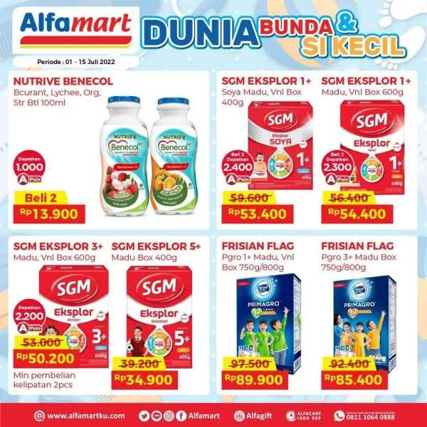 Promo Alfamart Dunia Bunda & Si Kecil Periode 1-15 Juli 2022