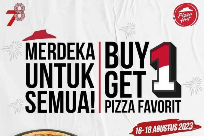 Super HOT! Promo Pizza Hut Edisi 16-18 Agustus 2023, Buy 1 Get 1 Pizza Merdeka