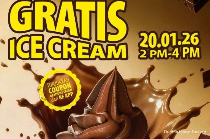 Promo Richeese Factory 20 Januari 2026, Es Krim Gratis Hanya di Sore Ini!
