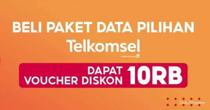Terakhir Hari Ini, Beli Paket Data Telkomsel di Shopee Diskon 10%!