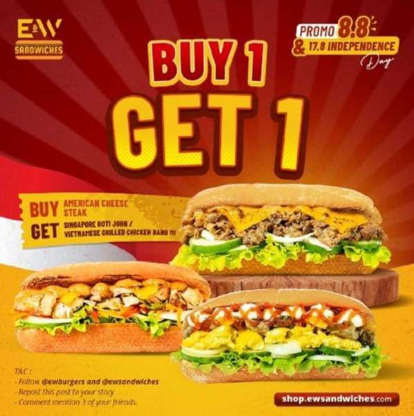 Promo 8.8 di E&W sandwiches