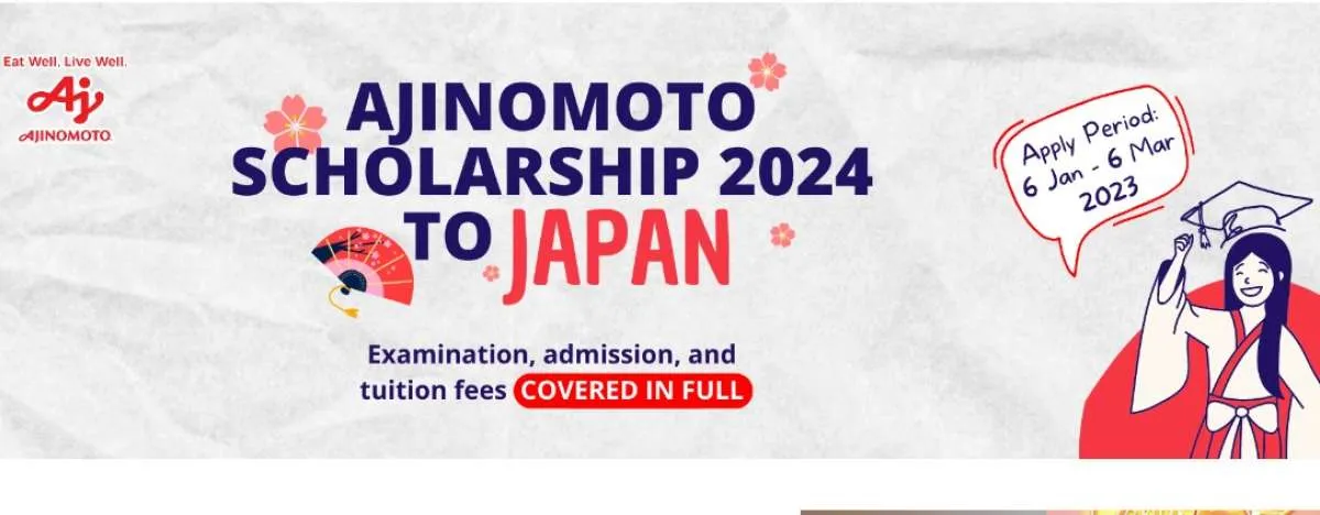 Ingin Kuliah Gratis di Jepang? Ajinomoto Scholarship 2024 Masih Dibuka, Ini Syaratnya