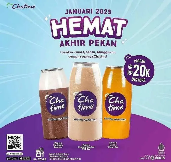 Promo Chatime Hemat Akhir Pekan Edisi 13-15 Januari 2023